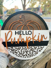 Hello Pumpkin Fall Door Hanger