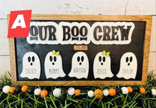 Our Boo Crew Personalized Ghost Family Sign