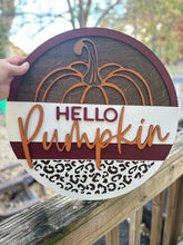 Hello Pumpkin Fall Door Hanger