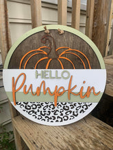 Hello Pumpkin Fall Door Hanger