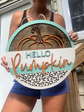 Hello Pumpkin Fall Door Hanger