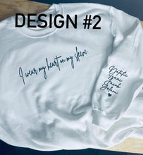 I Wear My Heart On My Sleeve Personalized Crewneck