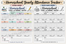 Homeschool Yearly Attendance Tracker