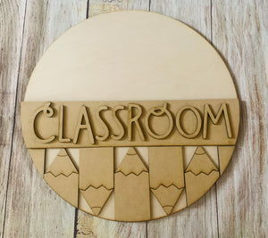 Classroom personalized teacher wall/door hanging sign