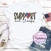 Support our troops Tshirt- support our troops, military Screenprint, military respect, Camo Tshirt, support our military