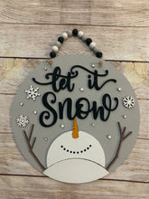 Let It Snow Snowman Door Hanger- let it snow decor, snowman door hanger, let it snow door hanger