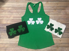 Glitter Shamrock St. Patrick’s Day Shirt- glitter shamrock, st pattys day tee, shamrock party tee