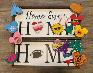 Interchangeable Mouse Head Home Sign - Magical mouse heads, Disney Home, interchangeable Mickey shape sign