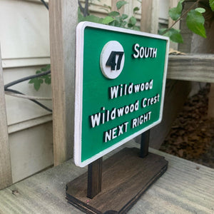 Wildwood Exit Sign Standing Sign Decor