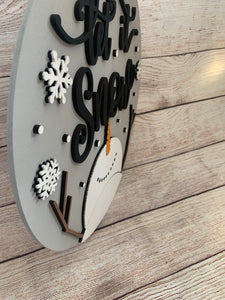 Let It Snow Snowman Door Hanger- let it snow decor, snowman door hanger, let it snow door hanger