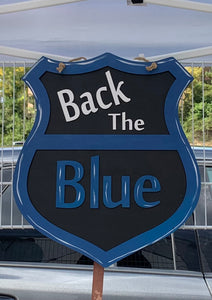 Back the Blue 3D Door Hanger- back the blue, thin blue line, police lives matter