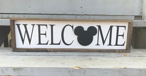 Welcome Sign Magical Mouse Heads- Disney decor, mouse decor, interchangeable sign, Mickey interchangeable sign